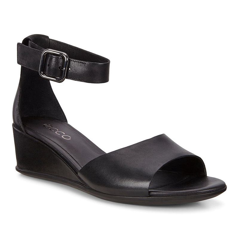 Sandalias Ecco Shape 35 Wedge Para Mujer,Negras,961537-KAQ